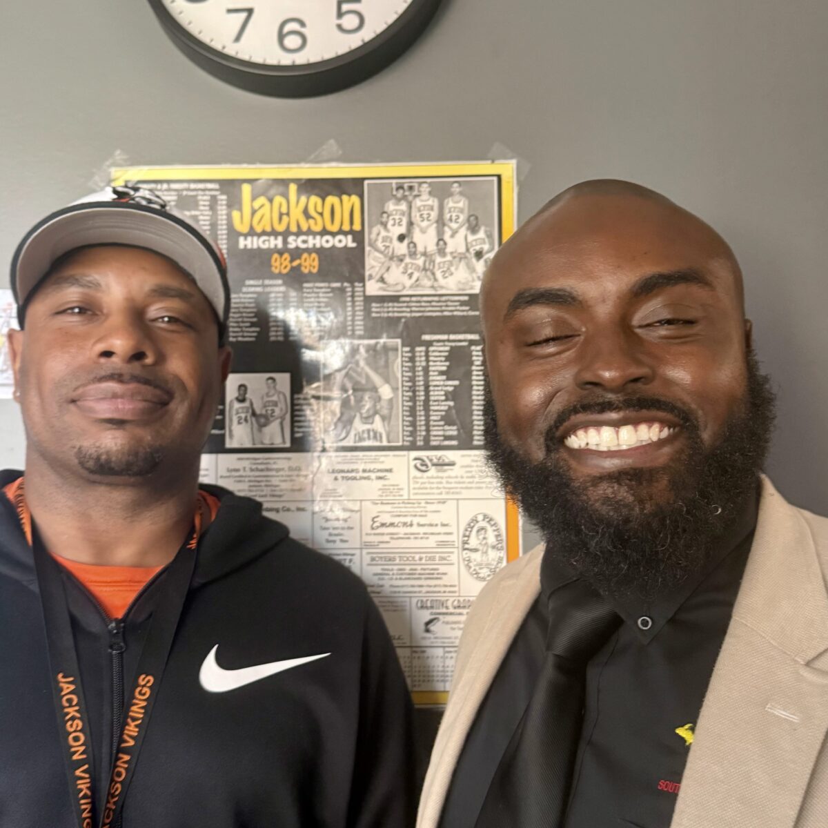 Fred and school security guard selfie